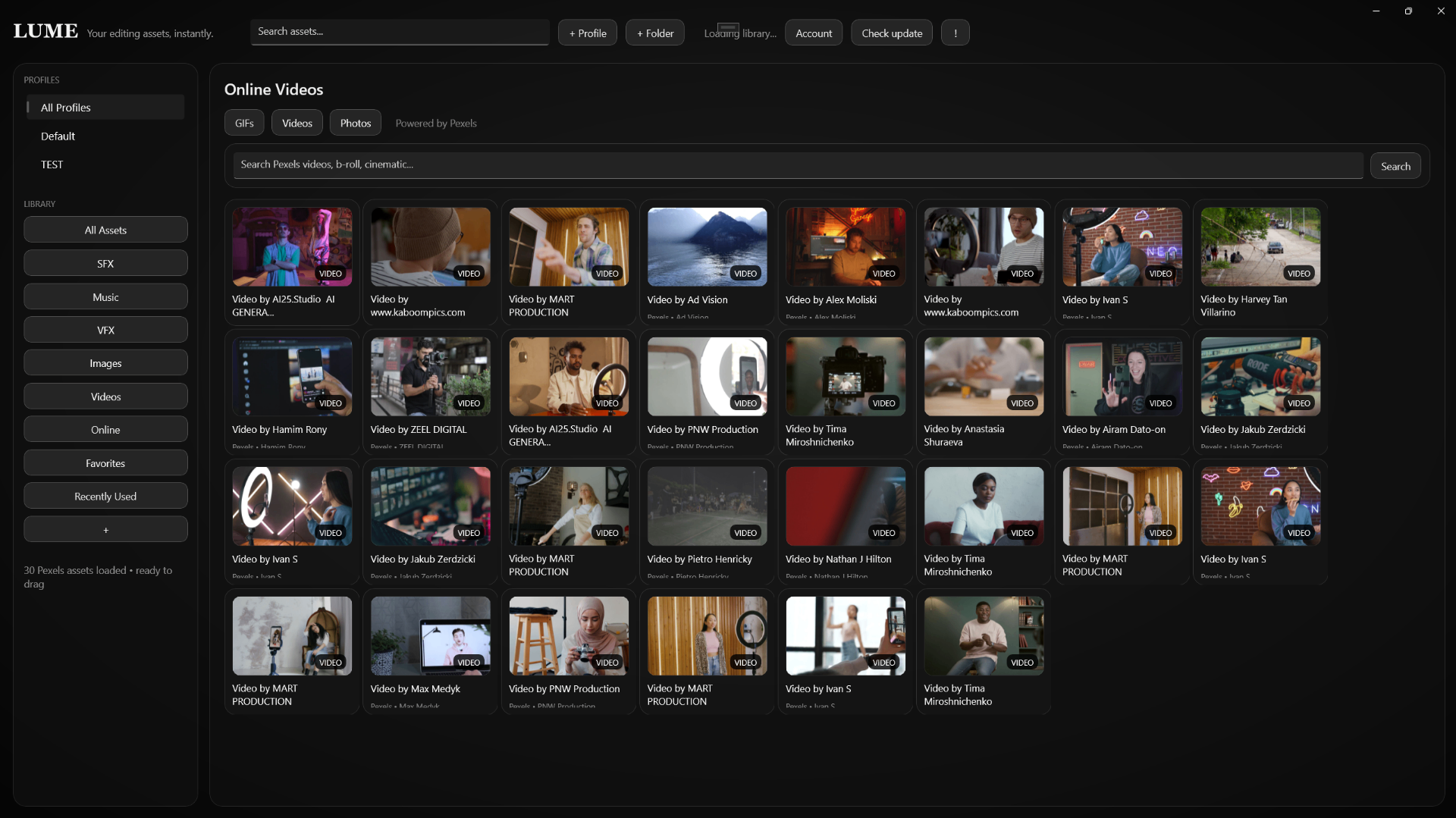 Free b-roll on tap