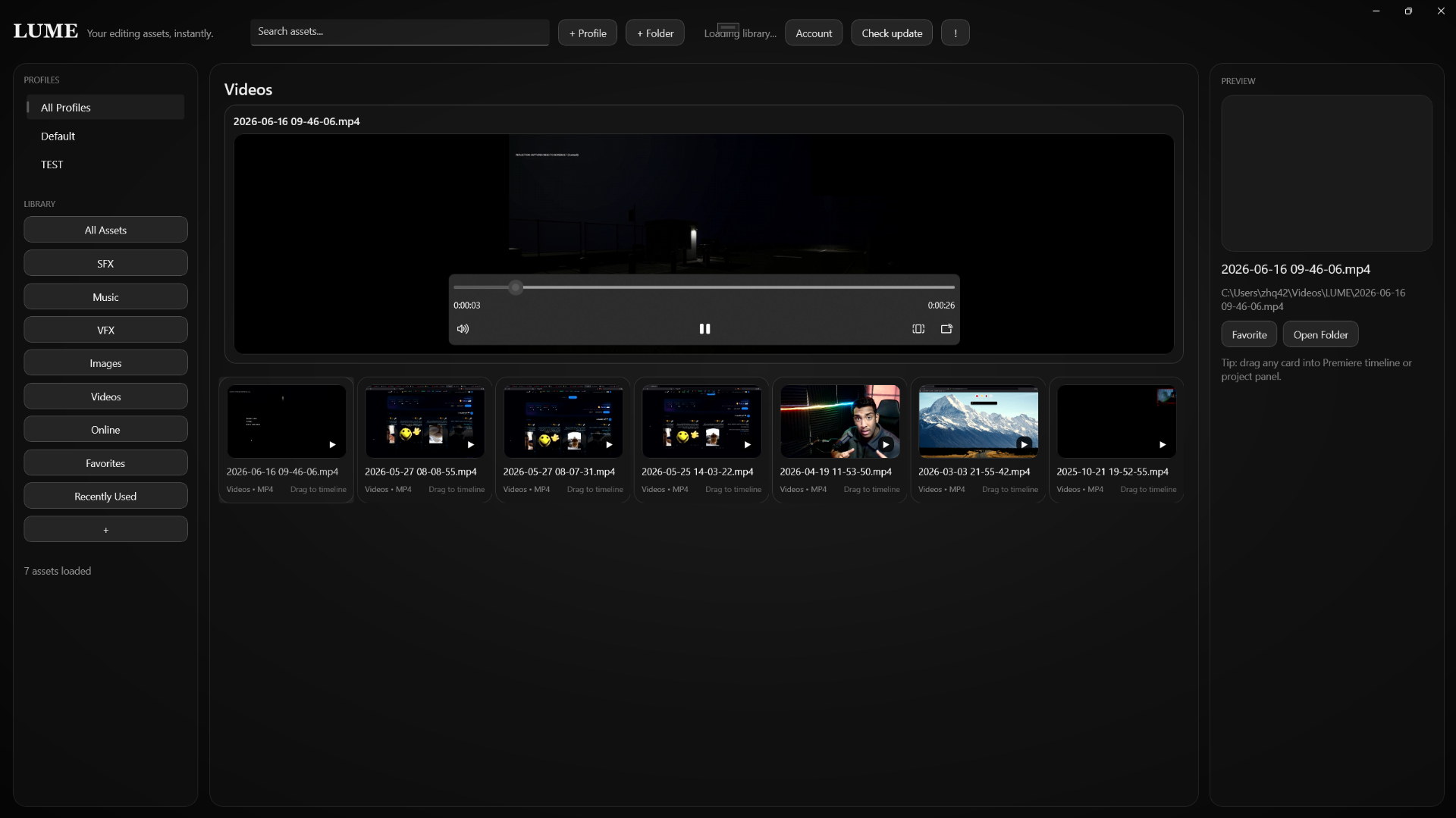 Inline video preview